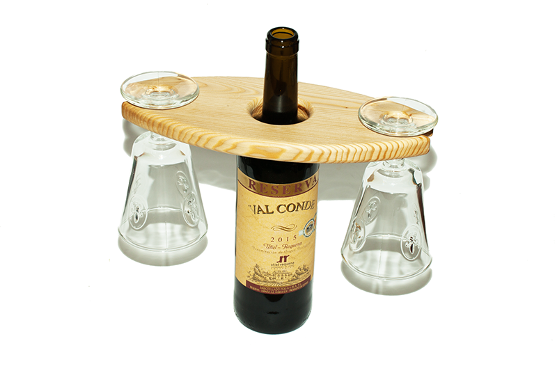 Wine caddy z jasanu a pryskyřice